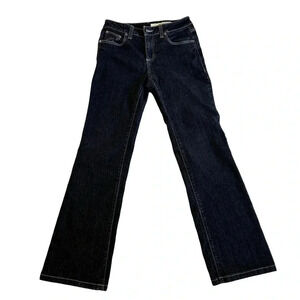 DKNY Dark Indigo Denim blue Jeans Semi Flare Size 6 R